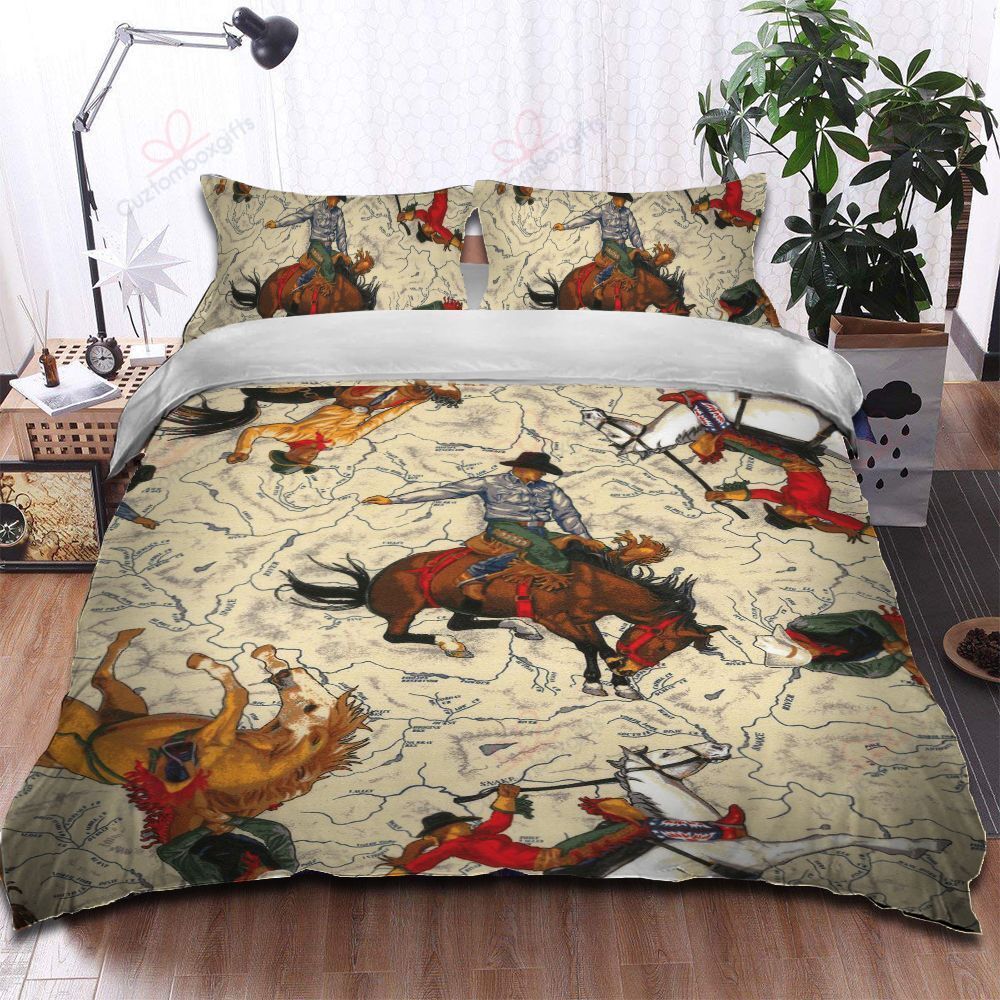 Cowboys Rodeo Pattern Hye Bedding Set