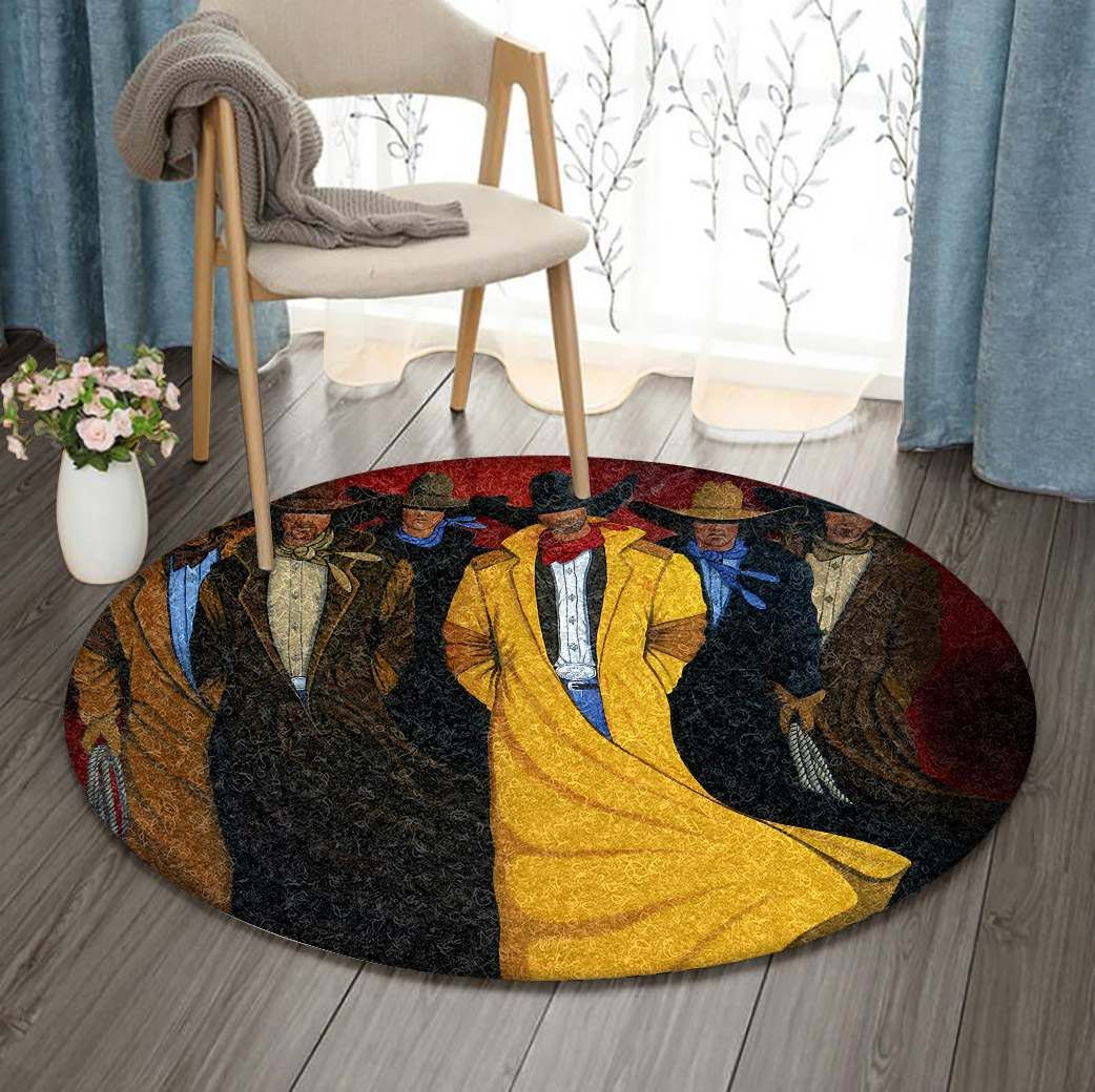 Cowboys Round Carpet