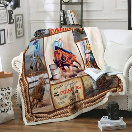 Cowgirl Sherpa Fleece Blanket