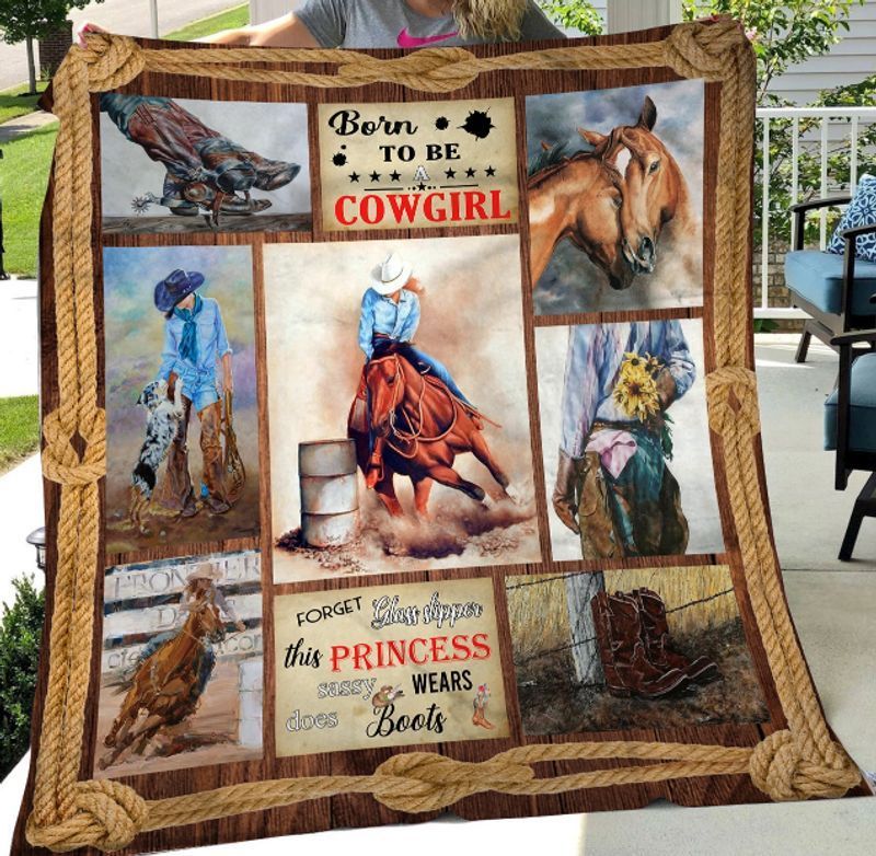 Cowgirl Sherpa Fleece Blanket