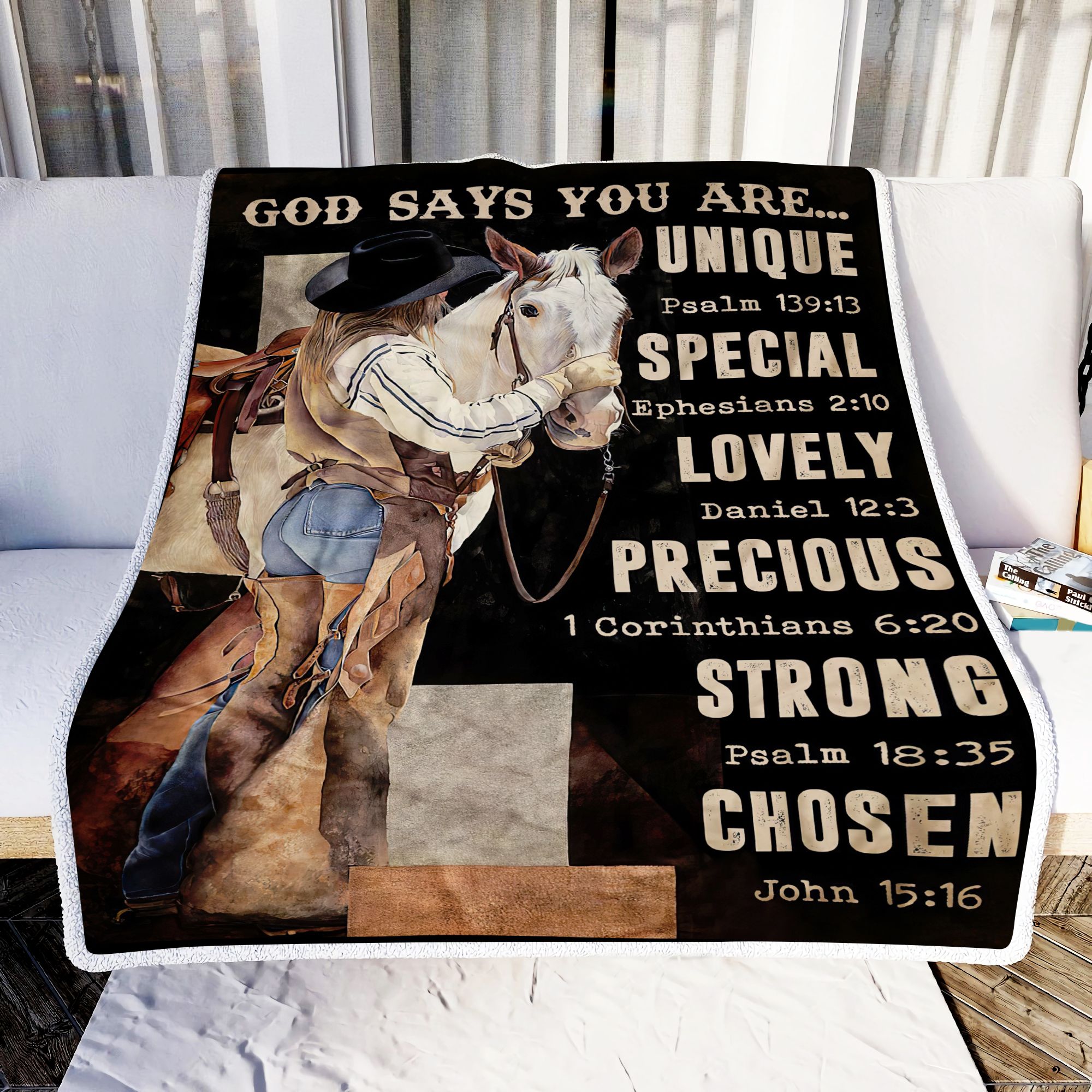 Cowgirl God Says You Are Fleece Blanket