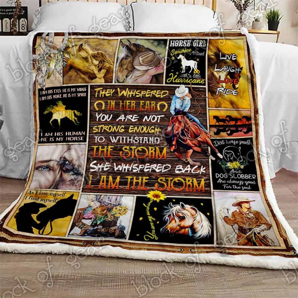 Cowgirl I Am The Storm Fleece Blanket