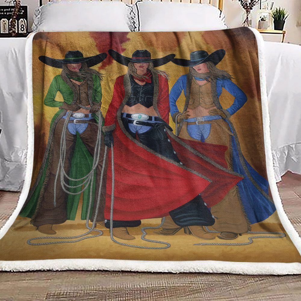 Cowgirls Sherpa Fleece Blanket