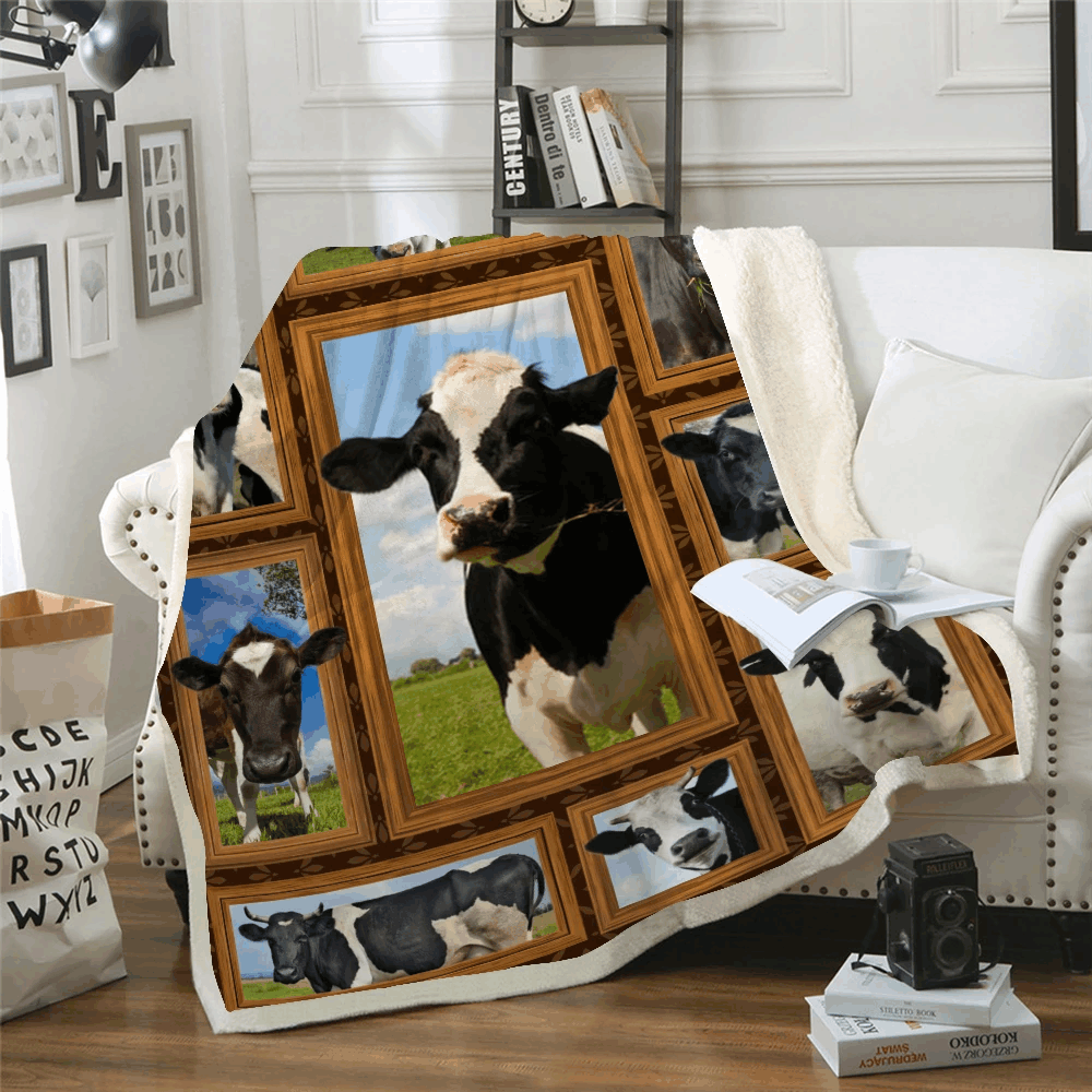 Cows Sherpa Fleece Blanket