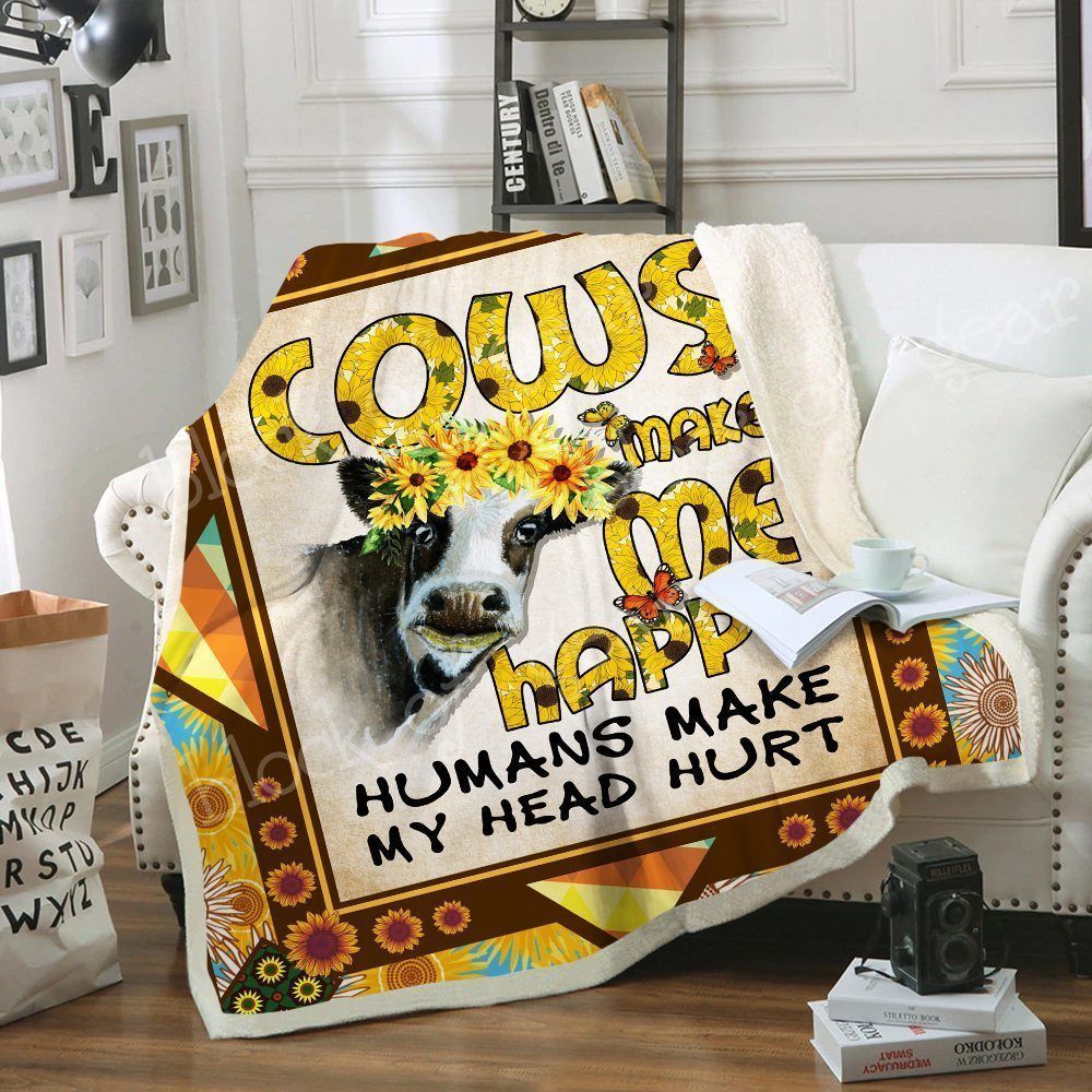 Cows Sherpa Fleece Blanket