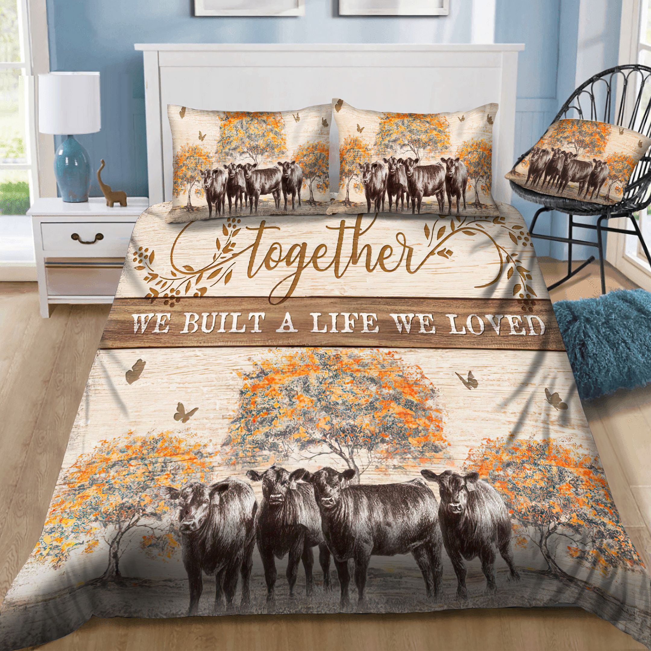 Cows Together We Built A Life We Love Bedding Set