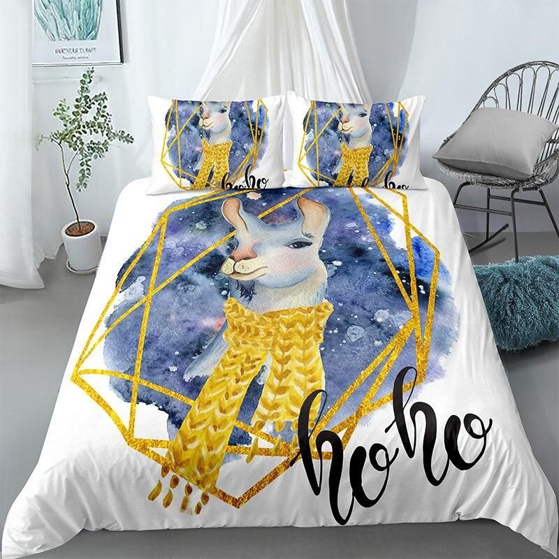 Cozy Llama Winter Hoho Bedding Set