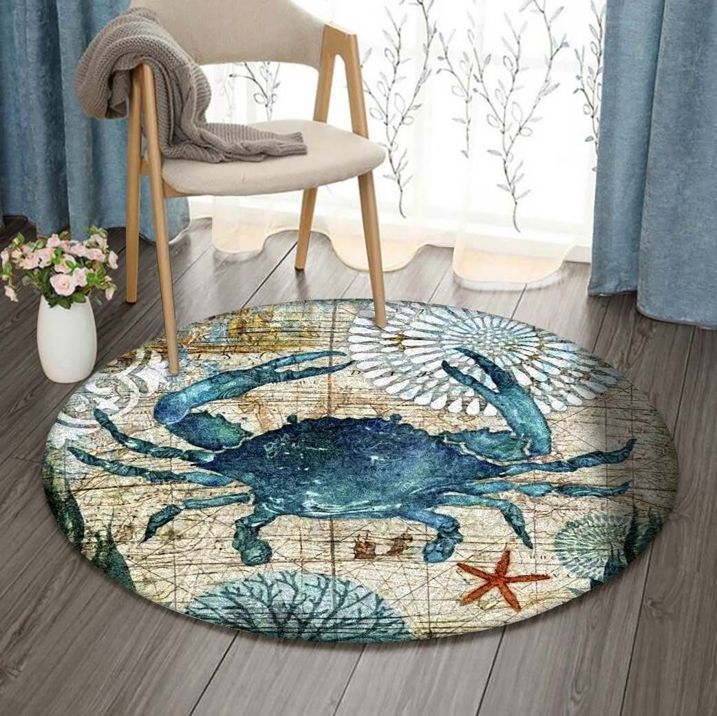 Crab Picture Round Carpet