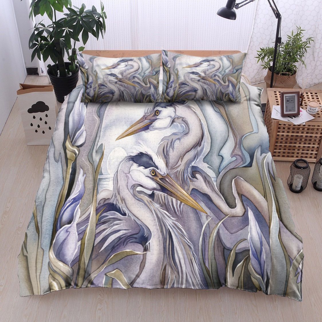 Crane Bird Bedding Set