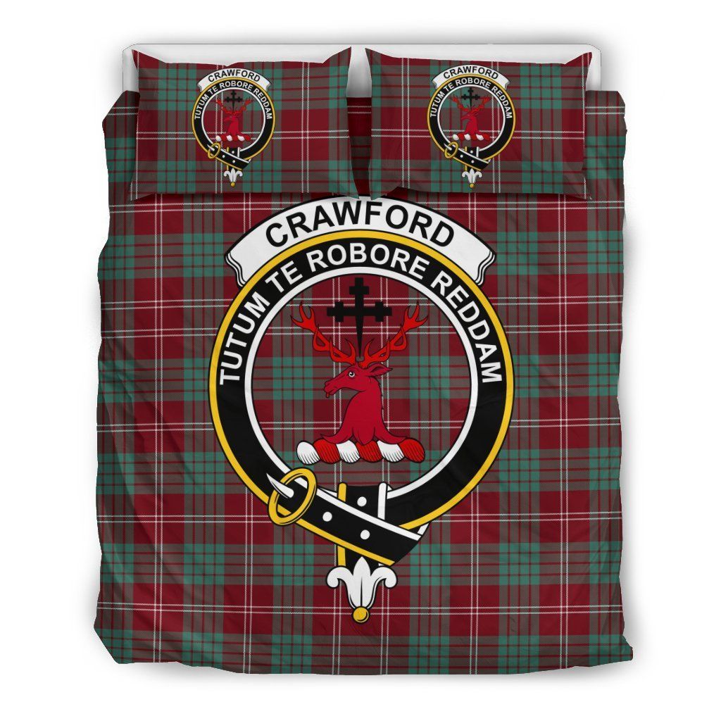 Crawford Clan Badge Tartan Bedding Set