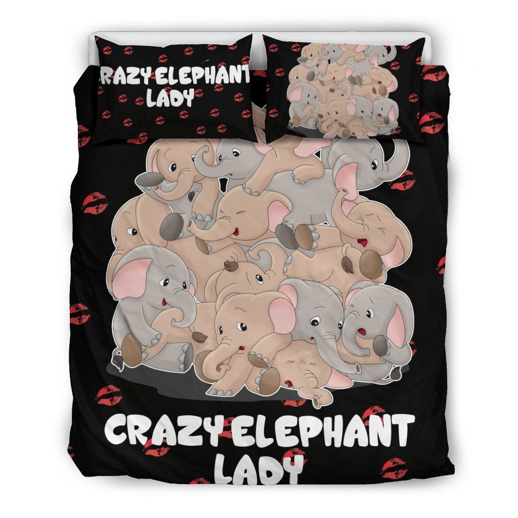 Crazy Elephant Lady Bedding Set