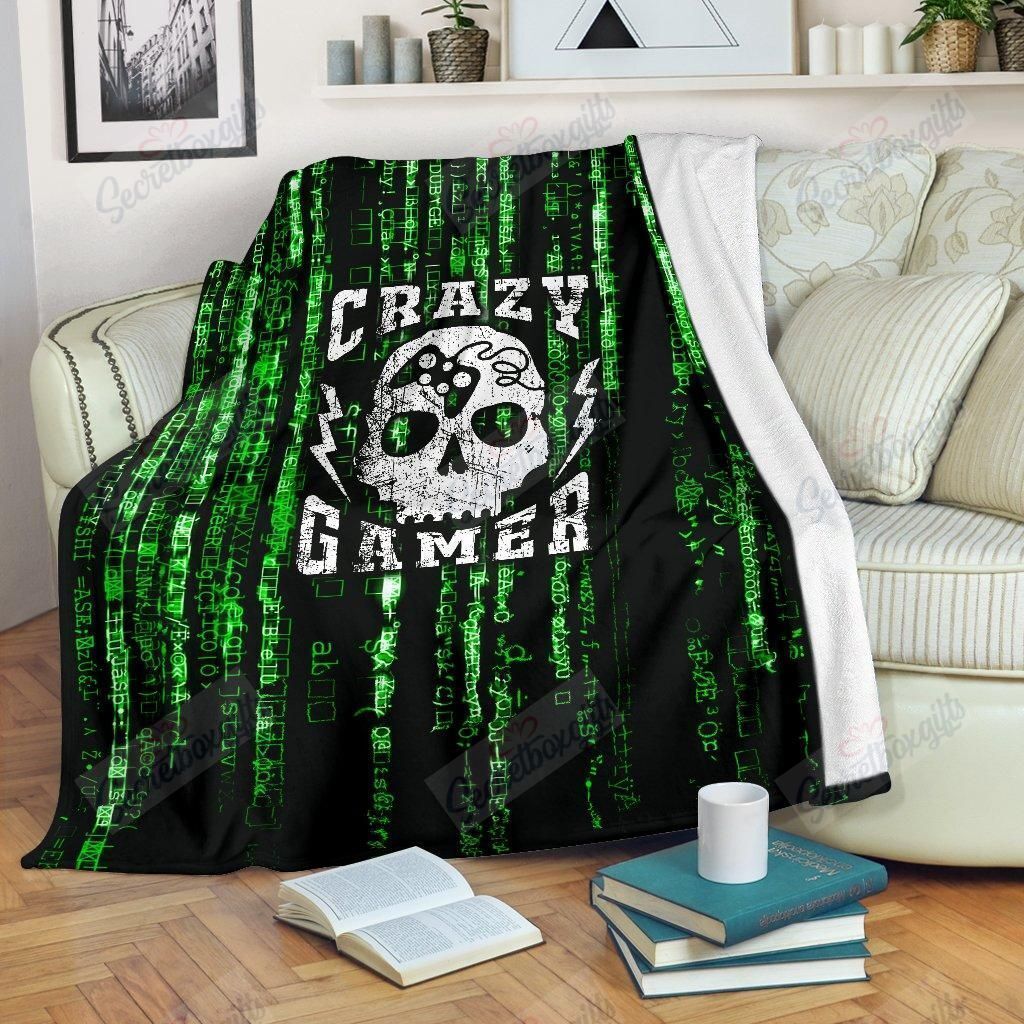 Crazy Gamer Fleece Blanket