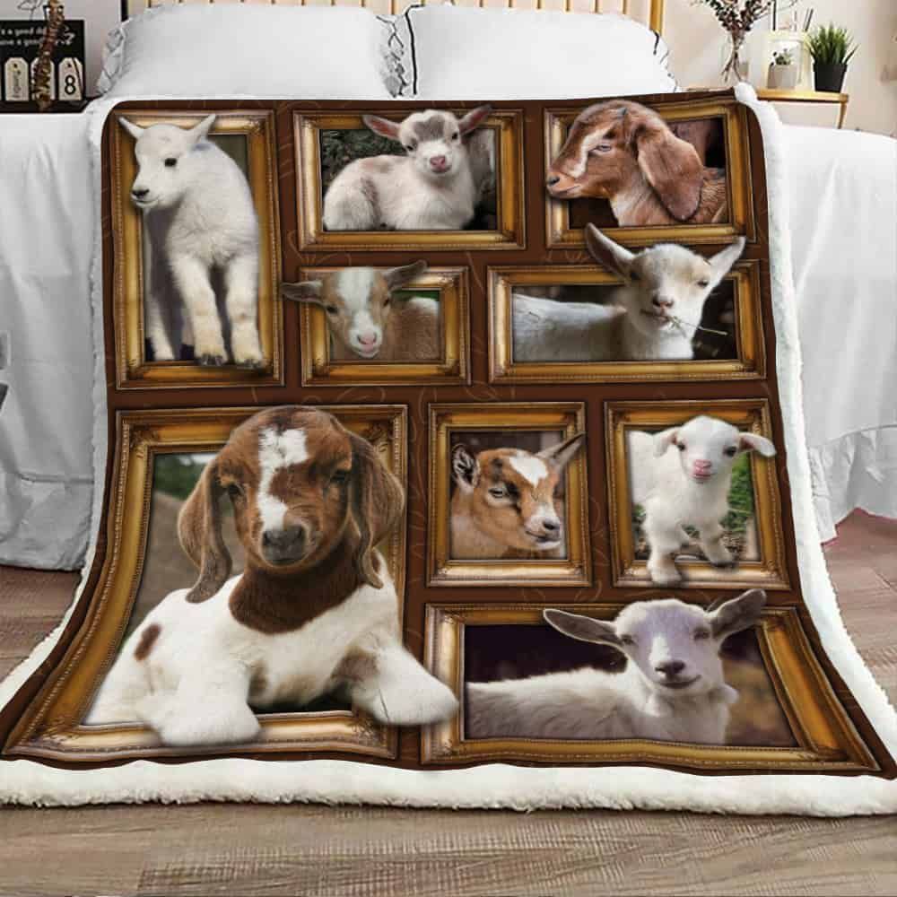 Crazy Goat Sherpa Fleece Blanket