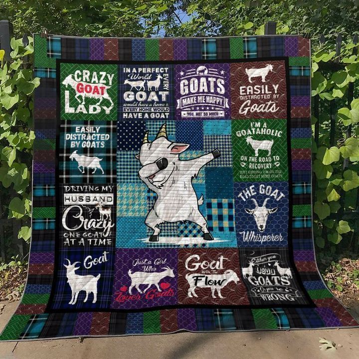 Crazy Goat Lady MMC0311197 Quilt Blanket
