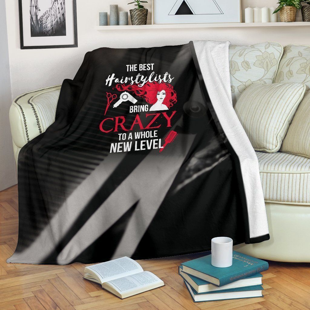 Crazy Hairstylist Sherpa Fleece Blanket