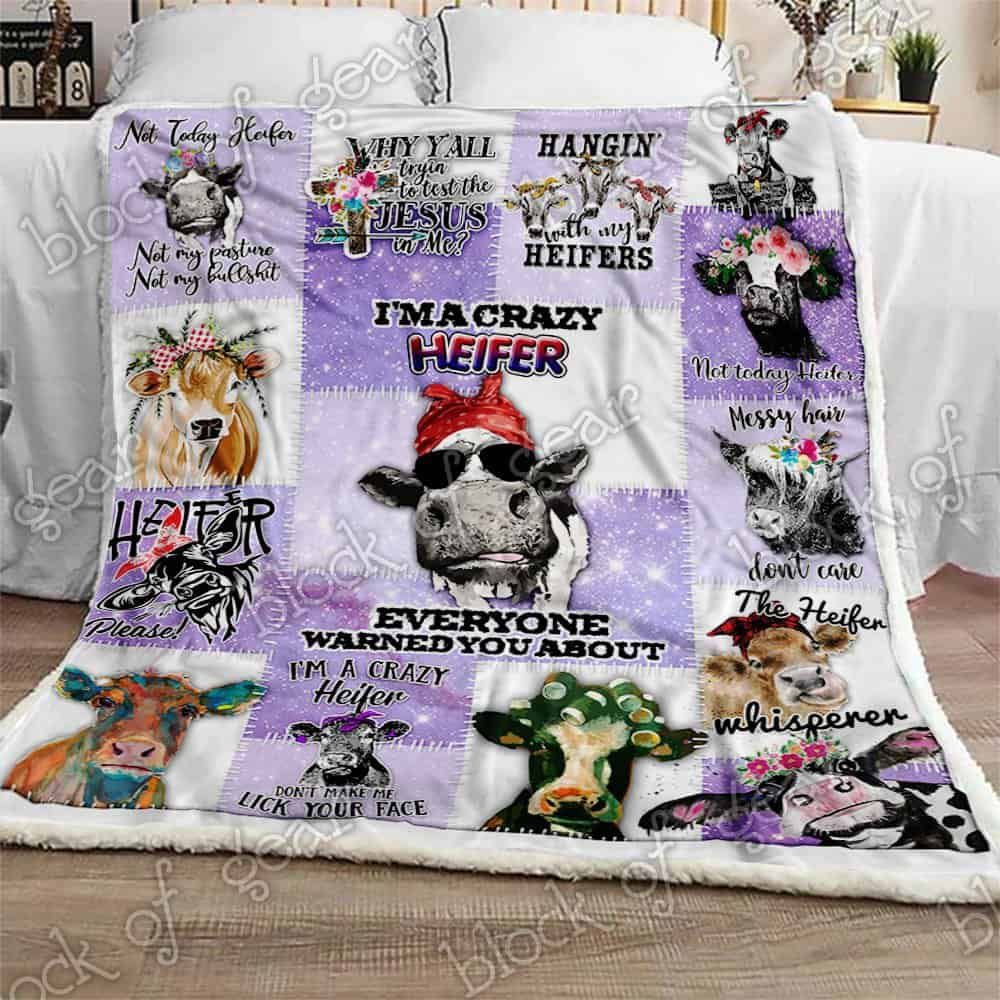 Crazy Heifer Fleece Blanket
