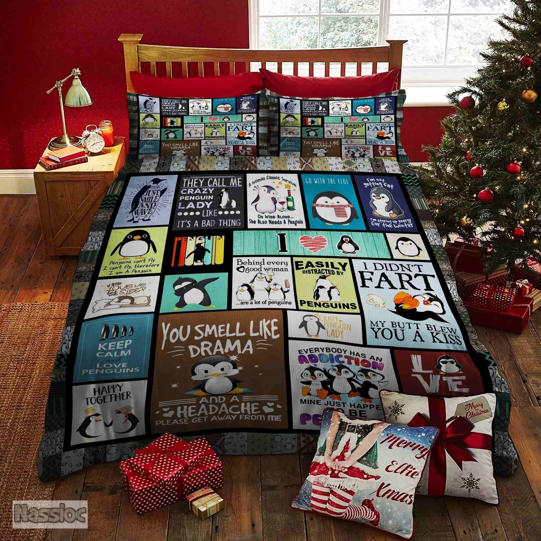 Crazy Penguin Bedding Set