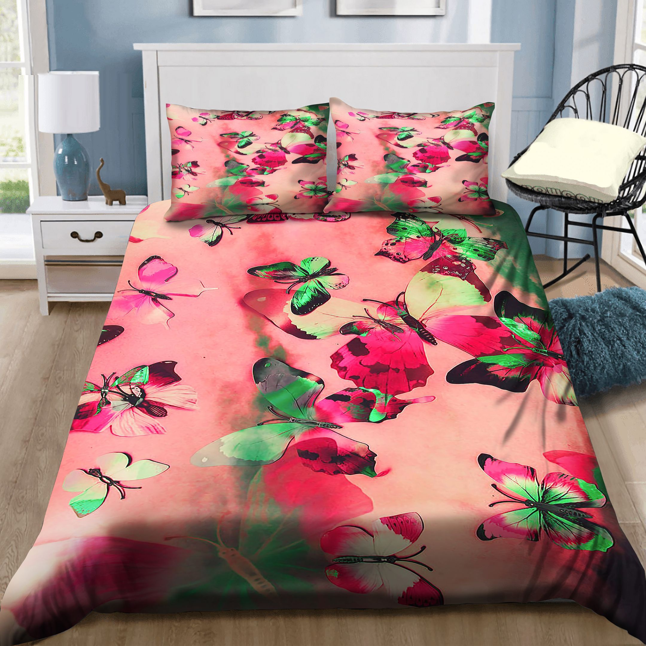 Creative Butterfly Background Bedding Set