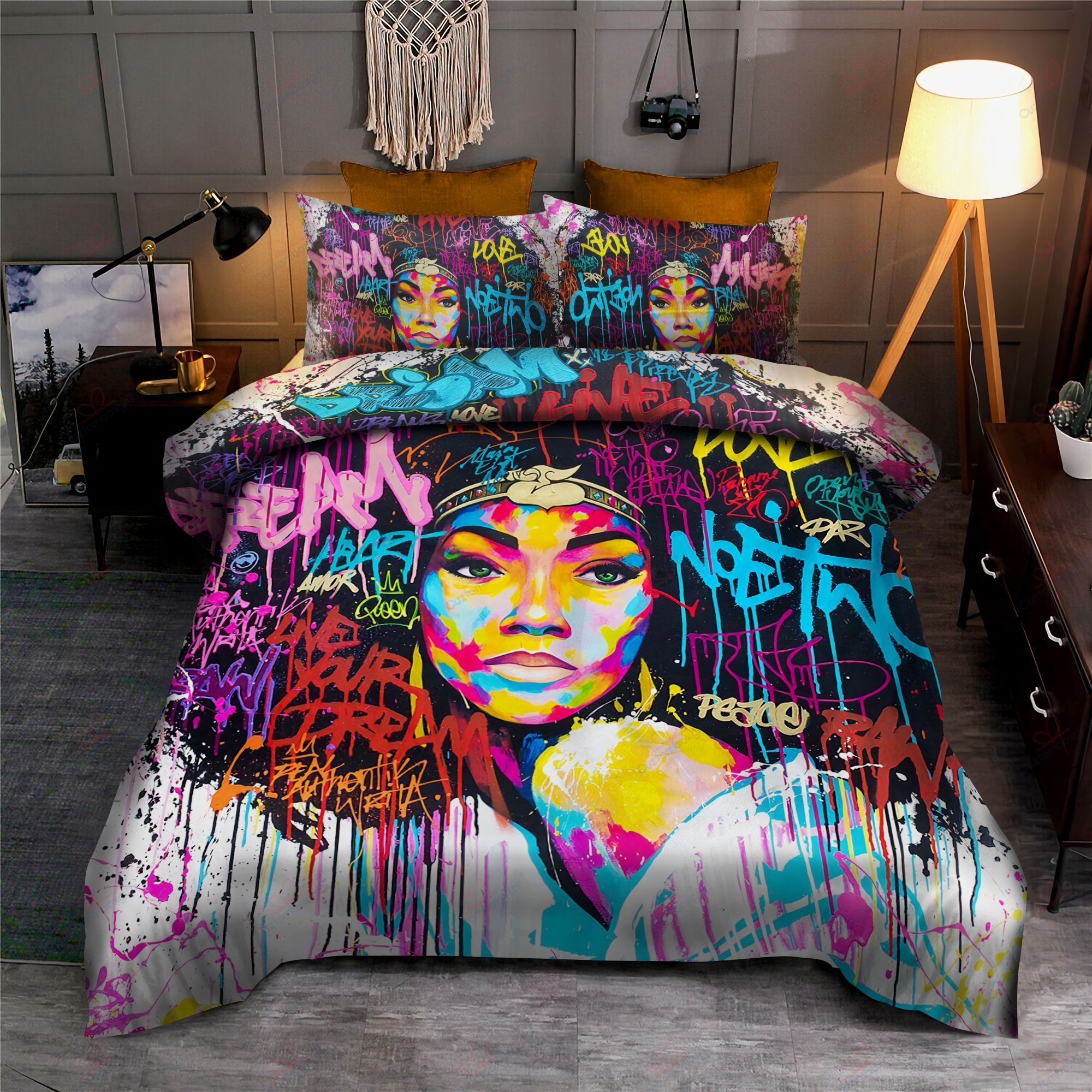 Creative Melanin Black Woman Bedding Set