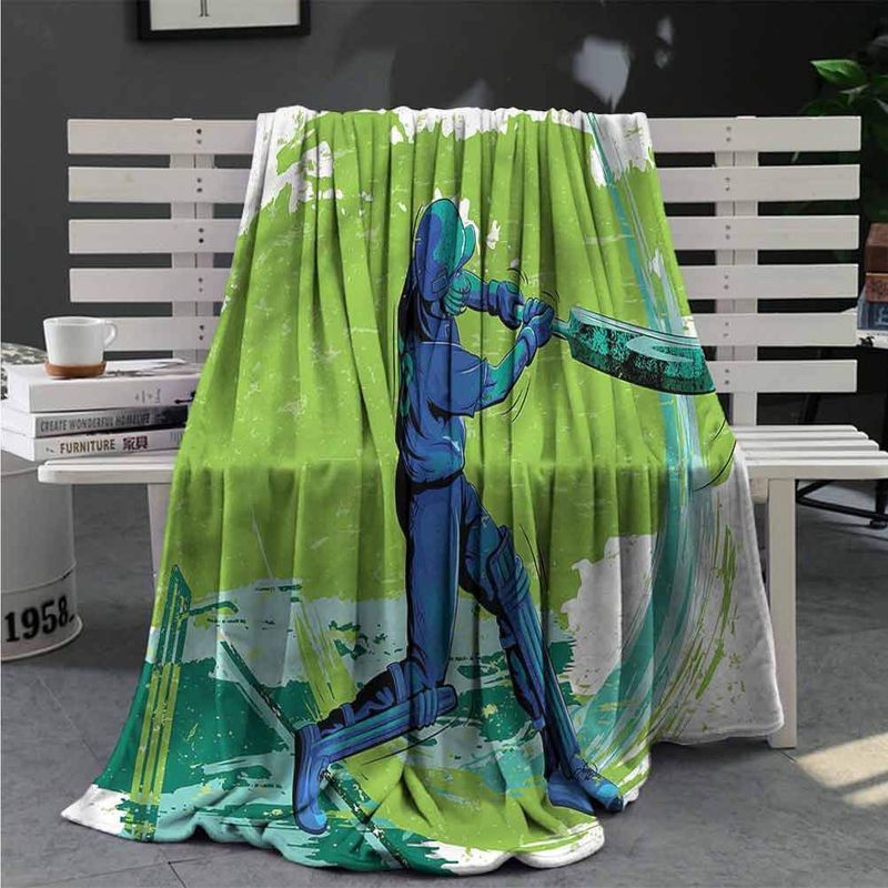 Cricket Player Sherpa Fleece Blanket