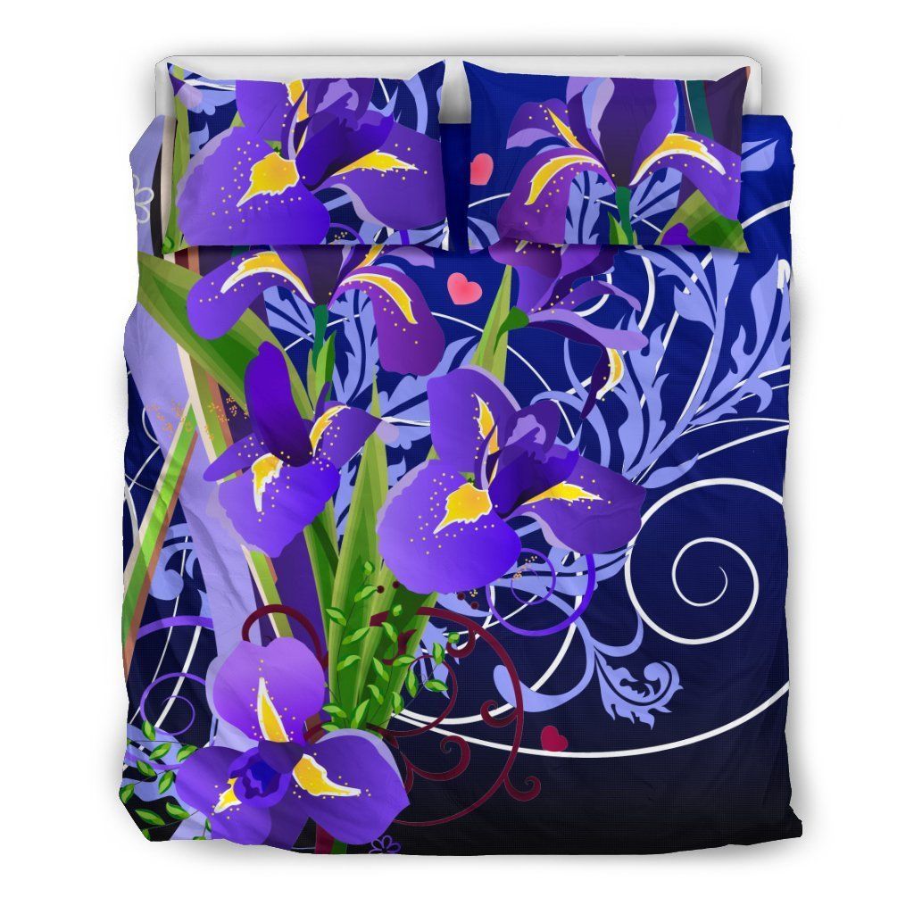 Croatia Iris Floral Design Bedding Set