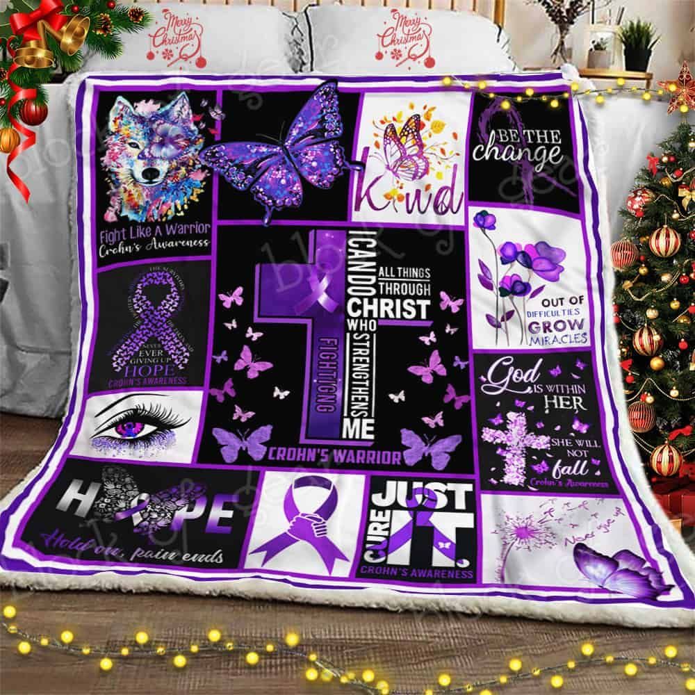 Crohns Awareness Fleece Blanket