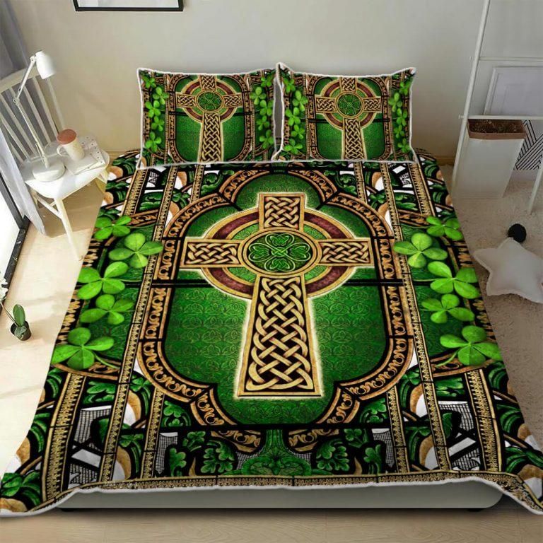 Cross Celtic Shamrock St Patrick’s Day Bedding Set