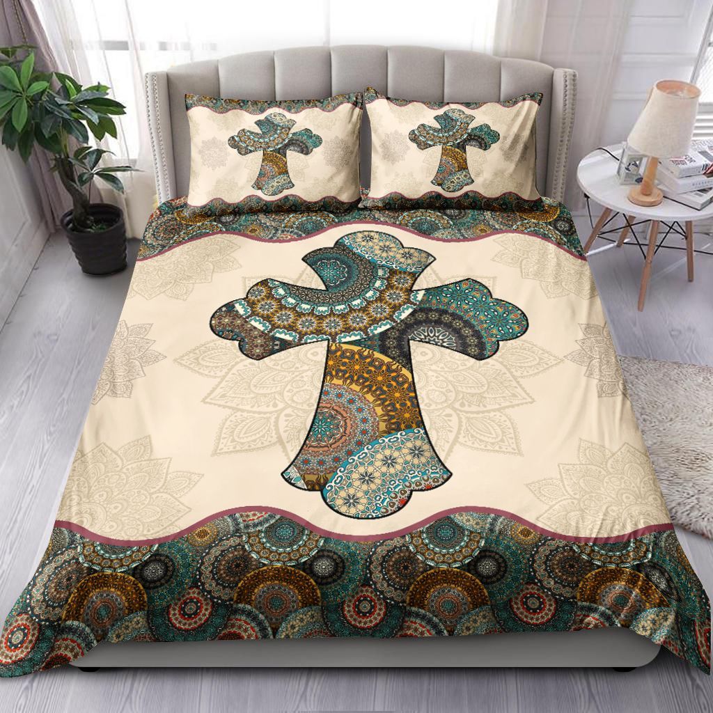 Cross Mandala Bedding Set