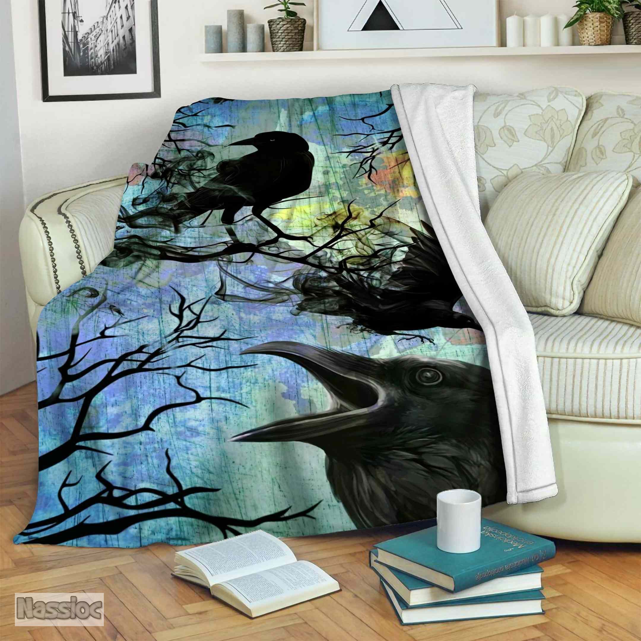 Crow Fleece Blanket