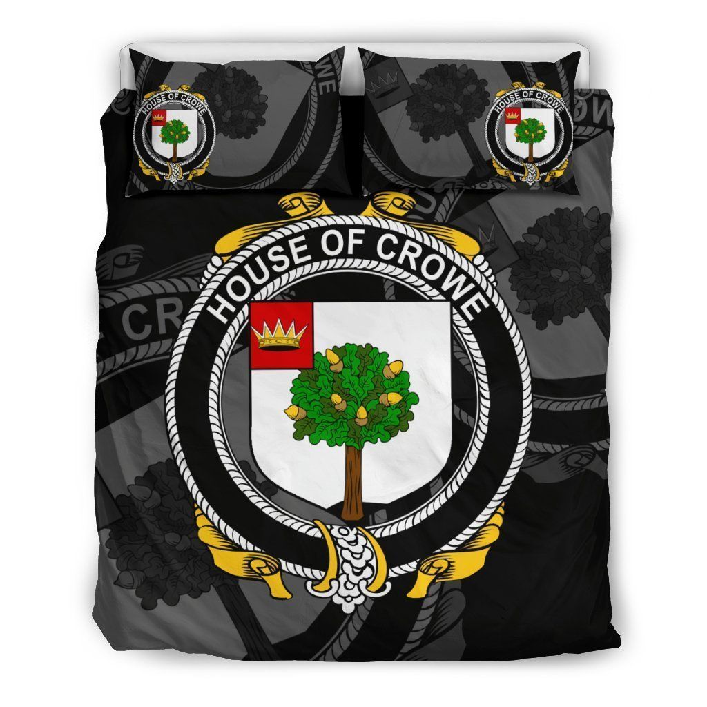 Crowe Or Mcenchroe Family Crest Shamrock Bedding Set