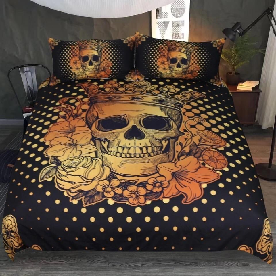 Crown Sugar Skull Bedding Set