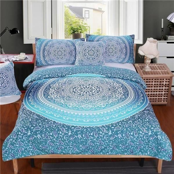 Crystal Arrays Blue Bedding Set