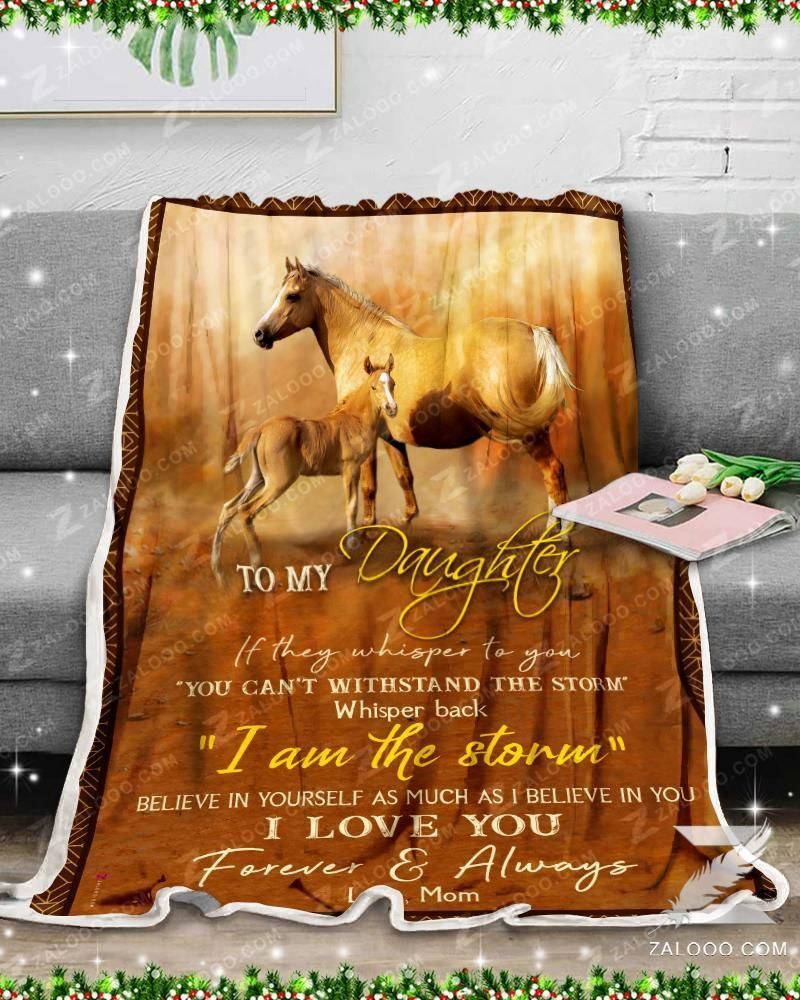 Ct Blanket – Horse – To My Daughter – Love Mom