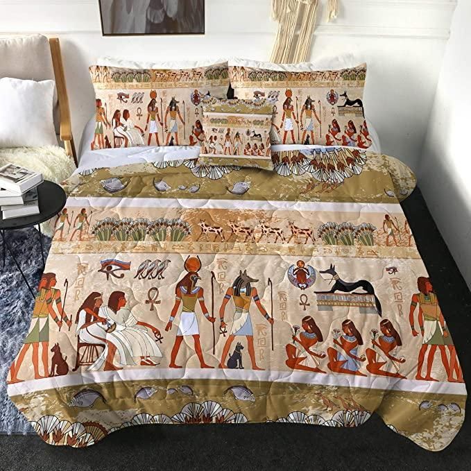 Culture Egyptian Scripture Bedding Set
