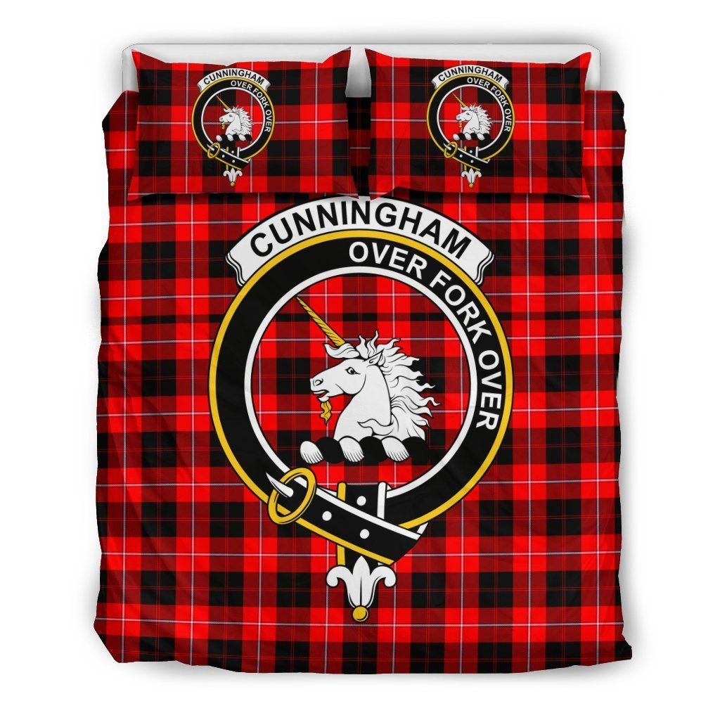 Cunningham Clan Badge Tartan Bedding Set