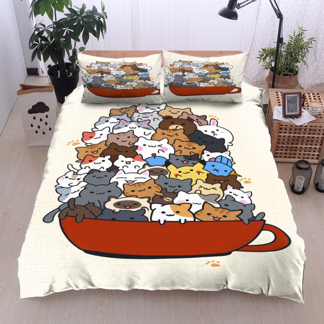 Cup Of Cats Bedding Set