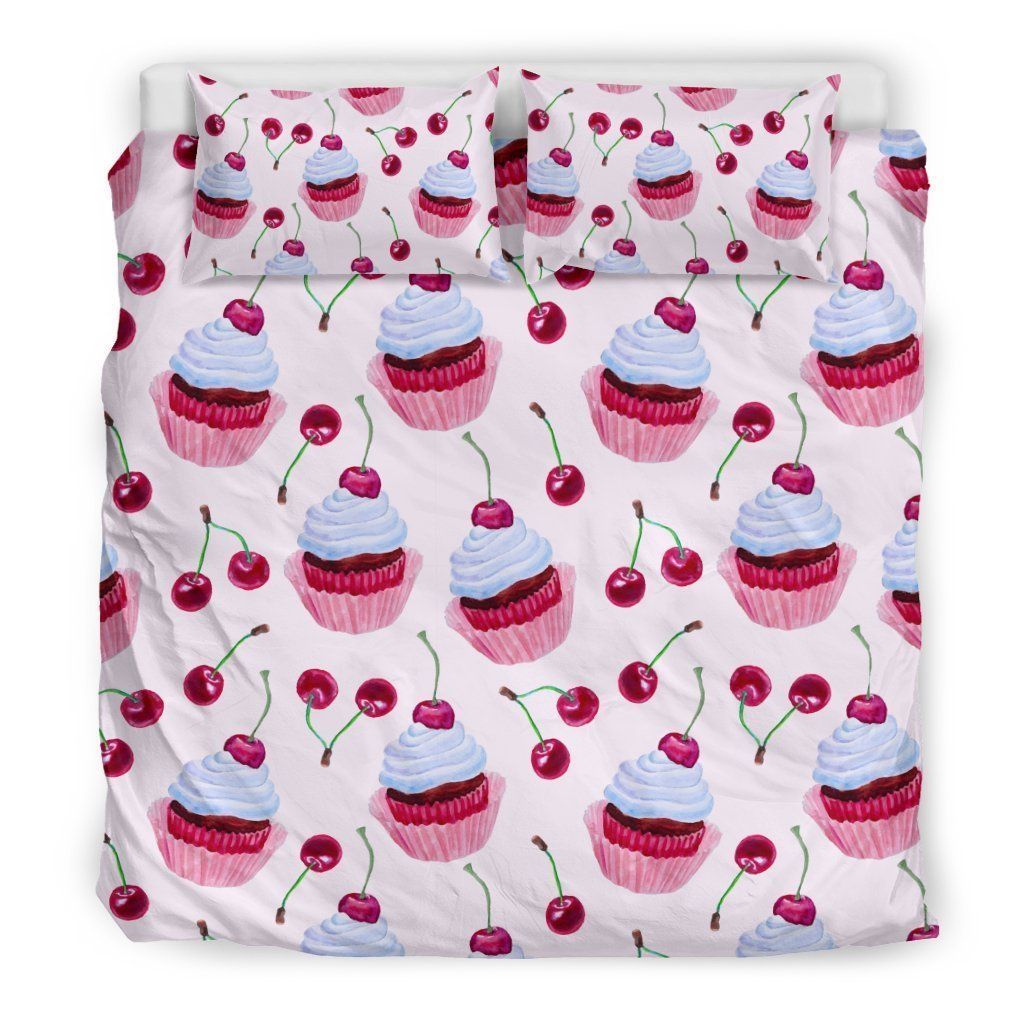 Cupcake Cherry Cool Design Comfortable Bedding Set
