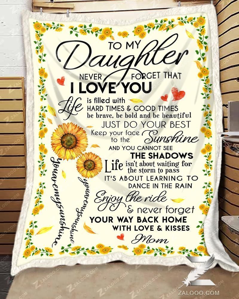 Custom Fleece Blanket – For Daughter From Mom – You Are My Sunshine
