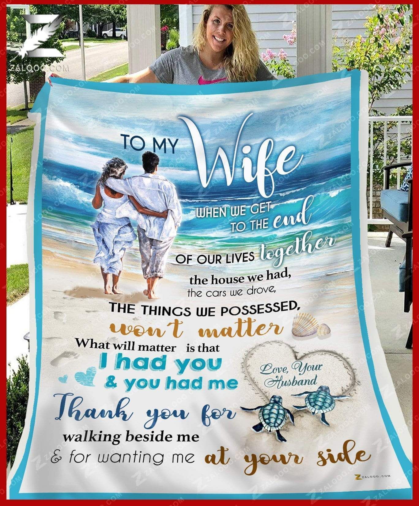 Custom Fleece Blanket – To My Wife – Wedding Anniversary – I Had You And You Had Me