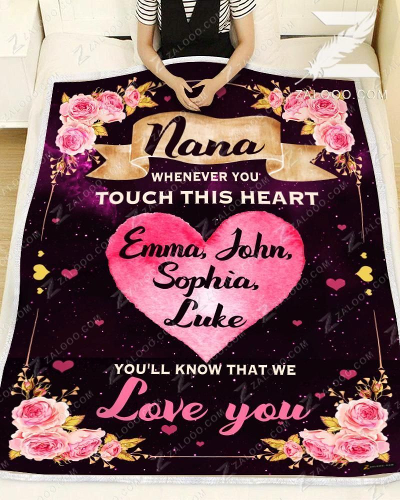 Custom Fleece Blanket – Whenever You Touch This Heart