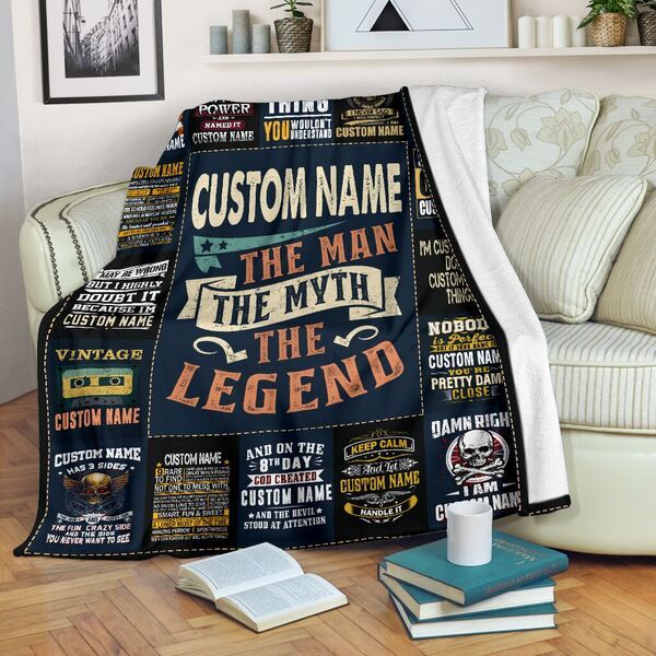 Custom Name Premium Fleece Blanket Personalized