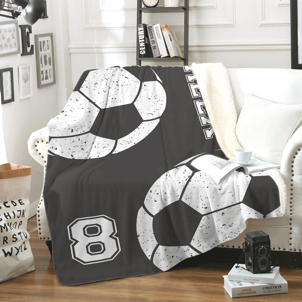 Custom Soccer fleece Blanket