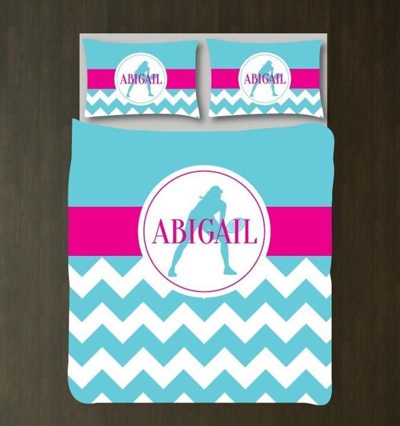Custom Tennis Themed Chevron  Tennis  Bedding Set