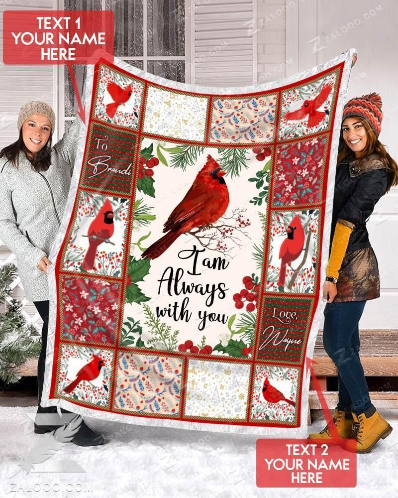 Customized Cardinal Blanket – I Am Always With You