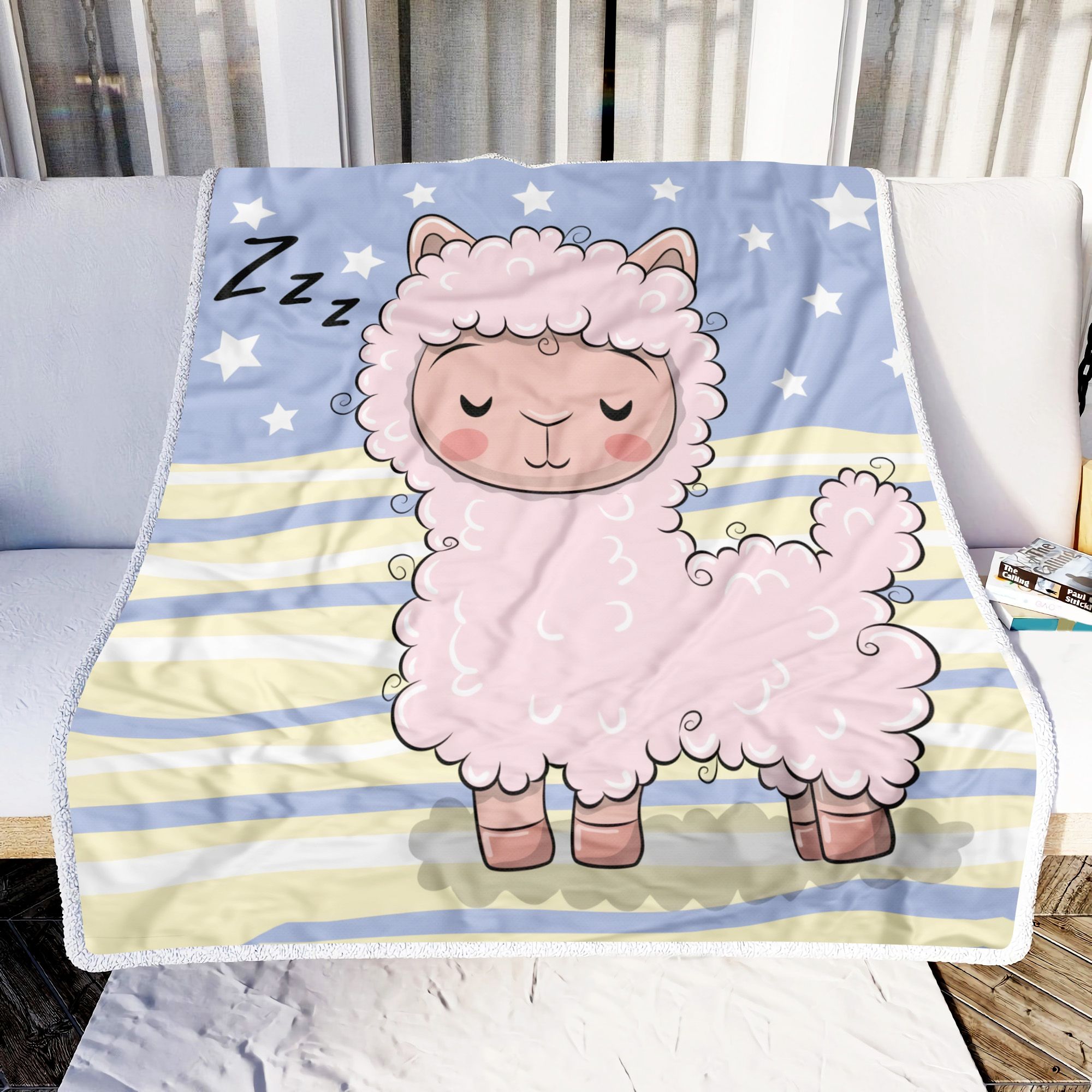 Cute Alpaca Fleece Blanket