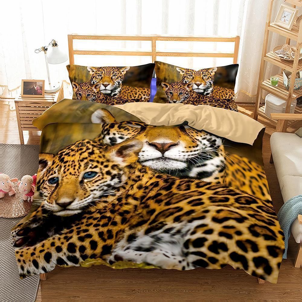 Cute Animal Snow Leopard Bedding Set