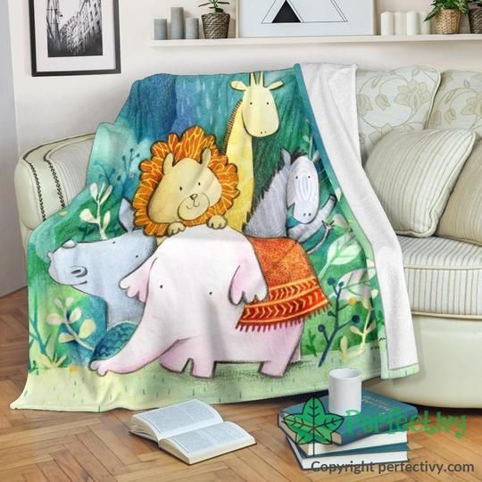 Cute Animals Sherpa Fleece Blanket