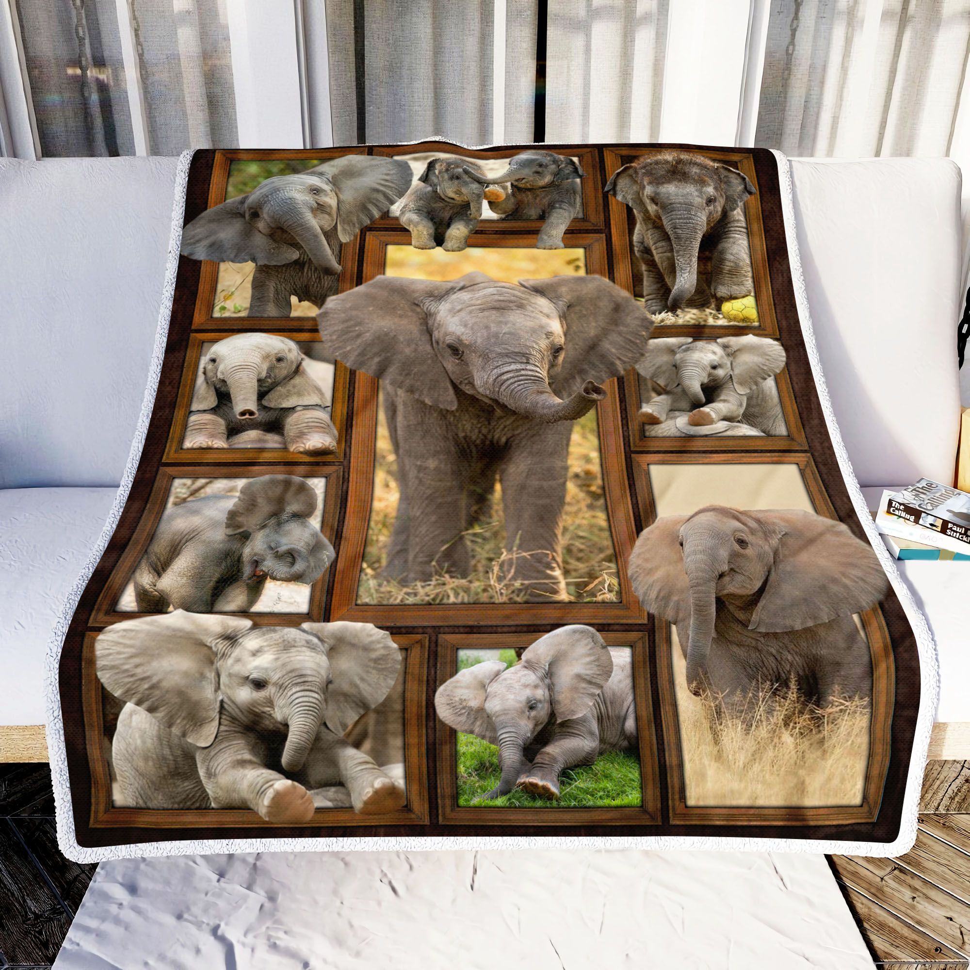 Cute Baby Elephant Fleece Blanket