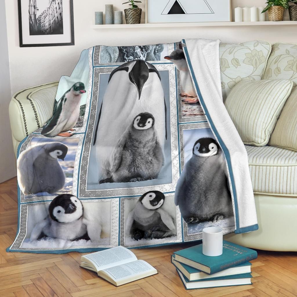 Cute Baby Penguin Fleece Blanket Gift For Penguin Lovers
