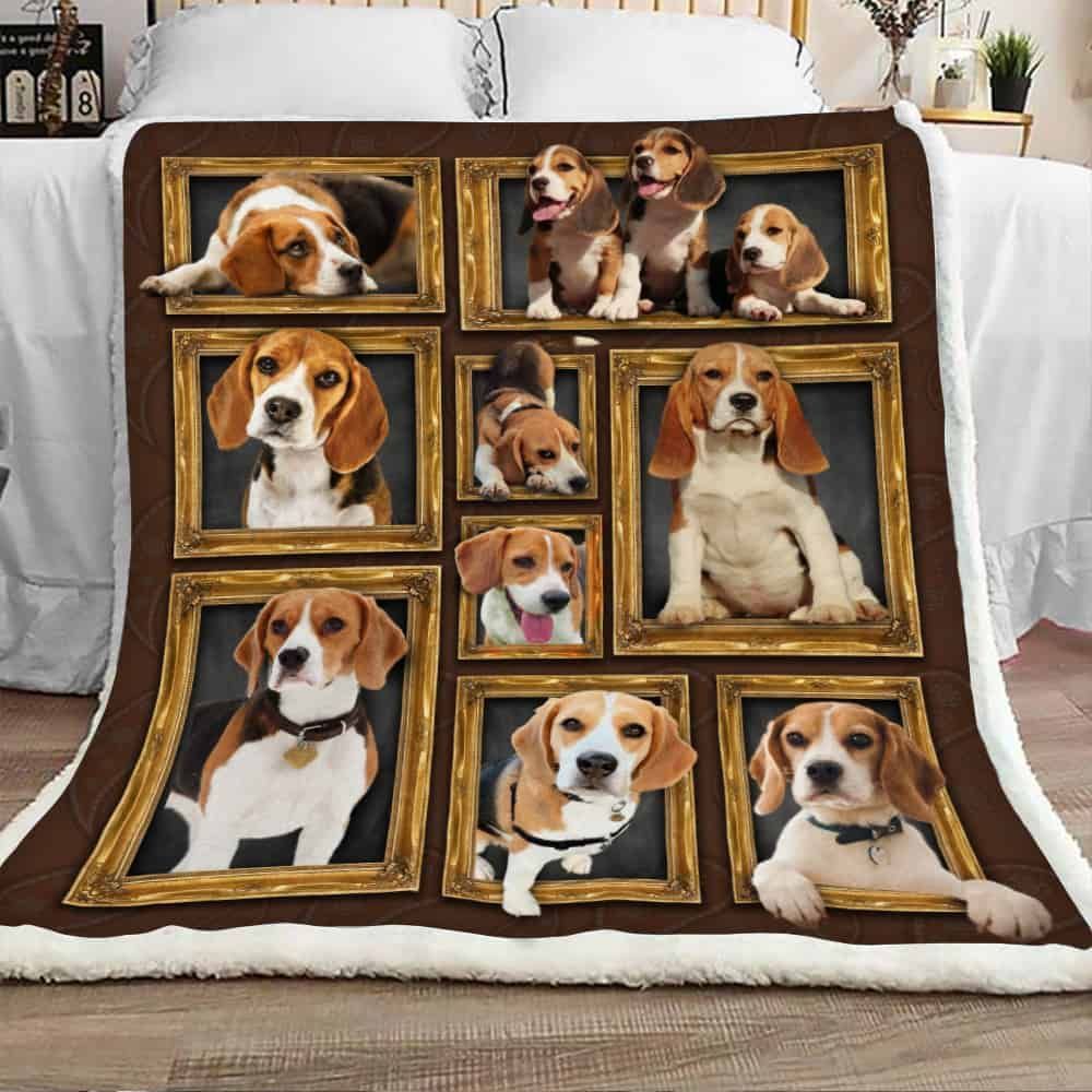Cute Beagle Dog Sherpa Fleece Blanket